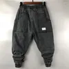 Dżinsy męskie Owen SEAK MĘŻCZYZNIE MĘŻCZYZN Casual Cargo Pants High Street Hip Hop Długość odzieży męska dresowe spodnie dresowe wiosna jesień wielki rozmiar