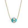 S3241 Luckey Turkish Evil Eye Charm Pendant Necklace For Women Enamel Blue Eyes Necklaces