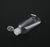 50ML Empty Alcohol Refillable Bottle with Key Ring Hook Clear Transparent Plastic Hand Sanitizer Bottle for Travel