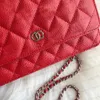 Alta qualidade Famous Brand Bag Strap Bolsa Bolsa xadrez Plaid Letter Double Buckle Buckle Sheepskin Caviar Pattern Bolsas de luxo feminino com caixa