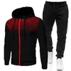 Herrtröjor 1 stycke casual ActiveWear Hoodie Zip Sweatshirt och joggerbyxor Sport 2022 Herrarna Come To Picture Custom