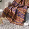 Filtar bohemisk soffa filt etnisk dekorativ sängäcke för dubbelsängar flickor pläd boho cape estetik stickad tapestry picknick