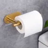 Toilet Paper Holders Stainless Steel Roll Holder SelfAdhesive Bathroom PunchFree Towel Rack Wall Mount Tissue Accessories 221007