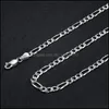 Fili Fili Fili Fili 925 Sterling Sier 16/18/20/22/24/26/28/30 Pollici 4Mm Collana A Catena Classica Per Le Donne Uomo Moda Matrimonio Char Dhko0