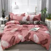 Bedding Set 4Pcs Set Style Bed Sheet Pillowcase Duvet Cover Sets Stripe Aloe Cotton Bed Set Home Bed Textile Products LJ2011272041