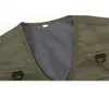 Gilet da uomo Gilet da uomo Capispalla militare Gilet mimetico Multi-tasche stile corto Durevole colete Taglia asiatica 221008