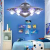 Pendelleuchten Kinderlampe Schlafzimmer Jungen- und Mädchenzimmer Kreative Alien Fliegende Untertasse Kronleuchter Dekoration Cartoon