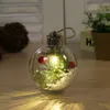 Oświetlić świąteczne kulki Ozdoby Przezroczyste plastikowe wisząca kulka Xmas Bombs Nowy Rok Dekoracja domu