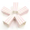 Gift Wrap 12pcs Pink/Blue Dot Wave Striped Paper Popcorn Box Corn Candy Sanck Favor Bag Xmas Wedding Kid Birthday