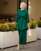 Etnische kleding moslim tweedelig set vrouwen ramadan veter abaya kalkoen dubai hijab gebedsjurk brede been broek kaftan marokkaanse kleding 221007