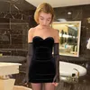 Casual jurken zomer Franse stijl retro hepburn wind strakke jurk gewikkeld boezem vrouwelijke yamamoto mouw sexy nachtclub strapless derss