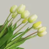 Fleurs de mariage 5 têtes tulipes artificielles bouquet fleur pour les décorations de mariage à la maison
