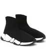 Luxury Men Sneaker Non-Slip Knit Ankle Boots Designer Sock Shoes Mäns kvinnor Famous Brand Sneakers Black White Platform Trainer 35-46