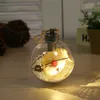 LED julbollar ornament glödlampor transparent plast hängande boll Xmas Baubles Nyårsdekoration