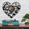 Wandklokken Handgemaakte moderne eenvoudige home decor Uniek Valentijnsdag Gift Artwork Geometric Love Art Clock Record