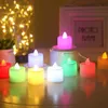 LED POMS Bright White Tea Lights Battery Operated LED Crystal Flicker Flamely Wedding Birthday Party Christmas Decoration