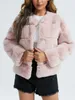 Women Coat thanksgiving gift Winter Faux Fox Fur splicing jacket Outdoor warmth Casual fashion leisure street long sleeve multicolor coats jackets SIZE S-4XL