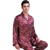 Ropa de dormir para hombre Conjunto de pijama de satén de seda para hombre Pijama Pijama PJS Loungewear S M L XL XXL 3XL 4XL 221007