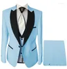 Costumes pour hommes dernière conception Costume Homme hommes 3 pièces revers cranté Tuxedos fête mode veste Blazer pantalon gilet pour mariage