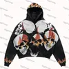 Mens Hoodies Sweatshirts Sonbahar Kafatası Baskı Moda Gevşek Kazık Avrupa ve Amerikan Tarzı Erkek ve Kadın Top Sokak Hiphop Retro Hoodie 221008