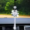 Interior Decorations Car Accessories Crystal Flower Ornaments Rearview Mirror Pendant Decoration