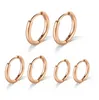 Boucles d'oreilles cerceaux Studs de cerceau minimalistes simples 3 tailles pour femmes hommes