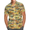 Camicie casual da uomo Spettacolo equestre Stampa 3D Estate Arte traspirante Hawaii Beach Mens Streetwear Manica corta Cool Button Up Tops