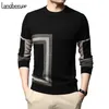 Motores masculinos Moda High End Designer Marca mass knit Black Wool Sweater Sweater Crew Neck Autum Autum Winter Jumper Mens Roupos 221007