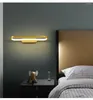 Lampada da parete a LED Luci da comodino per camera da letto Soggiorno Luce in ottone dorato per corridoio Corridoio Balcone Applique moderna
