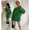 Damskie Krzyki TEES Designer Sweter dla zielonych różowych swetrów w szyku w szyku w dniu długim rękawem