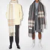 Lenços de luxo novo 2023 ac inverno feminino xales envolve senhora pashmina puro cobertor cashmere cachecol pescoço bandana sorte