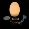 Bordslampor D14 H19cm Dekorativt mode Färgglad förändrad uppladdningsbar LED -äggnattljus för att passa bord med ELS och restauranger Lampe 1PC