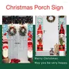 Christmas Decorations Faceless Rudolph Printed Couplet Door Banner Decoration Doorway Wall Hanging Ornament Xmas Year Decor