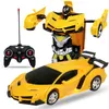 Remote control deformation car charging induction transformation King Kong robot electric control cars children toys