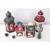 Titulares de vela 1 PC Holder de Natal Retro Festival Gift Lanterna Decoração de desktop lanterna de natal