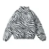 Męskie Parkas Piumino Uomo Men Bomber Jackets Zebra Print Hafdery parkas harajuku pary bawełniane bąbelkowe płaszcz zimowy streetwear t221006