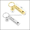 Party Favor Keychain A-Z 26 Initials Lettering Men Women Boyfriend Husband Key Chain Birthday Chritsmas Fathers Day Gifts Drop Delive Dhvdy