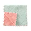 Chiffons de nettoyage de cuisine torchon serviette torchon Super absorbant pour Pot Table évier vaisselle serviettes en molleton de corail LYX67