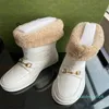 Stivali da donna di design Marca Fenicotteri Medaglia Martin Boot Inverno Vera pelle Scarpe con tacco alto grosso Stivaletti con tacco grosso nel deserto di lusso