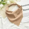 Headbands Ruoshui Woman Girls Solid Summer Head Scarf Chiffon Triangle Bandanas Women Elastic Hairband Hair Accessories Headwear Ornaments T221007