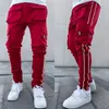 Mens Pantolon İlkbahar ve Sonbahar İş Giyim Menpantlar Erkek Spor Boş Zaman Marka Mult Multipococket Night Jogging Yansıtıcı Fitness Pants Joggers 221007