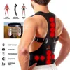 Corrector de postura magnético soporte espalda hombros Brace cinturón ajustable Backas Brace cinturones de hombro Lumbar para hombres y mujeres
