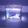 Aquários Mini Betta Fish Tank Small Fish Tank para Turtle Réptilesfisos de peixes dourados de camarão de camarão Moss Insetos Decorações de Aquário 2201007