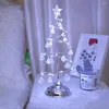 Christmas Decorations Crystal Tree Table Lamp For Bedroom LED Lights Decoration Desk Night Light Home Office Study