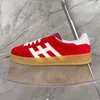 Obuwie na co dzień Projektant Trampki Trampki Niebieski Zielony Różowy Aksamit Jedwab Biały Zamsz Hebanowe Płótno Modny Top Xad Gazelle Sneaker Męskie Niskie Mężczyźni Kobiety Eur 35-44