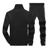 Tute da uomo 2022 Inverno Uomo Sport Running Set Spessa Maglia calda Felpe con cappuccio Pantaloni Tuta Zipper Sportswear Uomo Jogger Felpa con cappuccio Sporting G221007