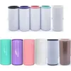 12oz Tumblers Sublimation Slim Cola Cooler Double Wall Stainless Steel Vacuum Insulated Straight Tumbler Cold Beverage Beer Blanks Can Cooler