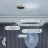 Pendelleuchten Moderne Luxus Kristall LED Lampe Fernbedienung K9 Dimmbare Kronleuchter Villa Treppe Foyer Hängende Beleuchtungskörper
