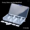 Jewelry Pouches WLYeeS Adjustable 15 Grids Transparent Empty Beads Storage Box Compartment Container Case Home Supplies Boxes