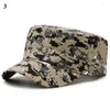 Berets 1 PCS Army Caps Camouflage Military Flat Hat Combat Baseball Cap Man Trendy Men's Polyester Soldier For Women Men